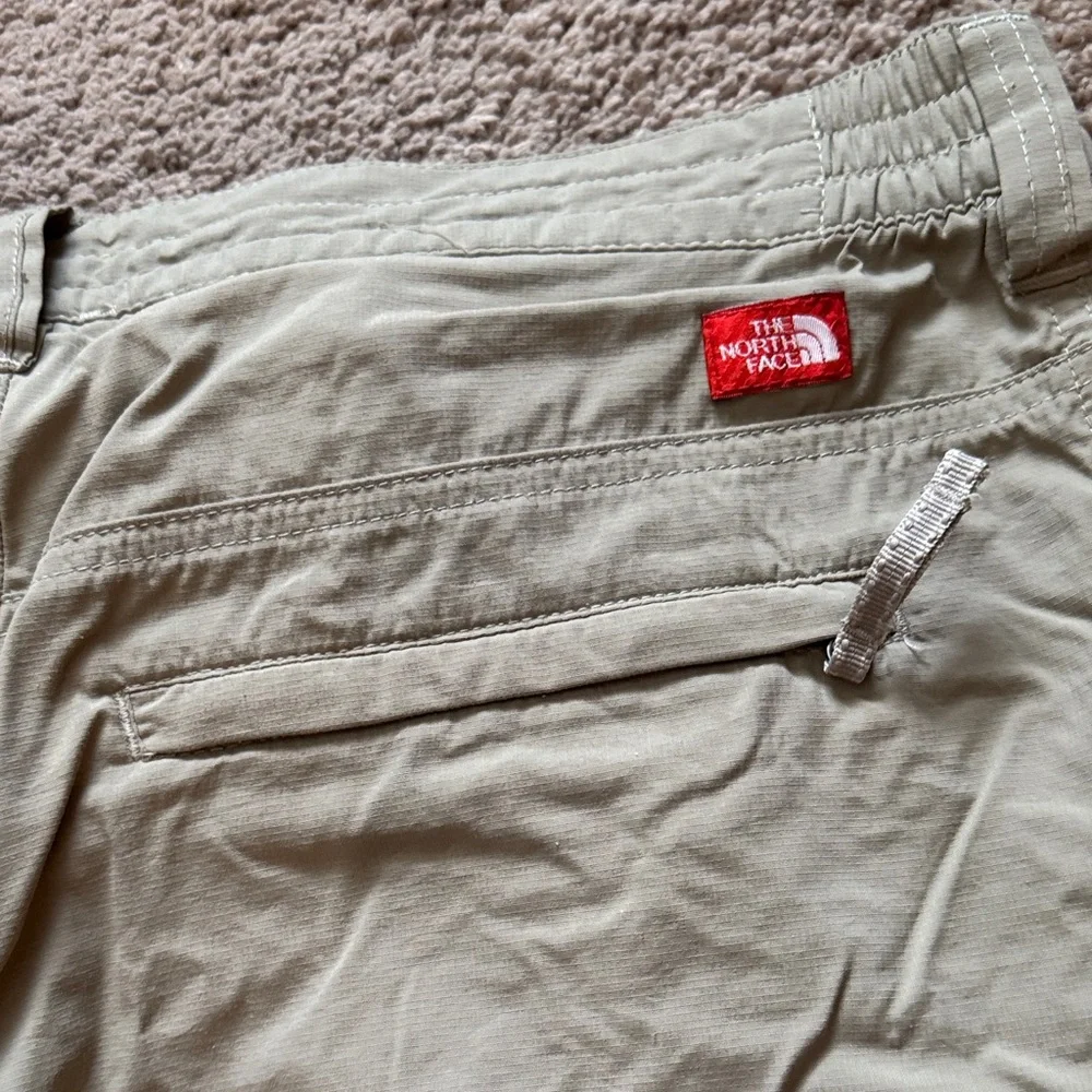 Convertible Zip-off Tan Cargo Pants by North Face. Women Size 10